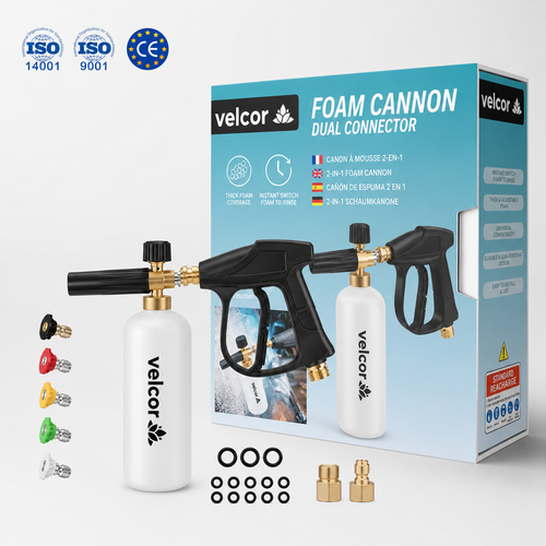 2-in-1 Foam Cannon & Pressure Washer Gun