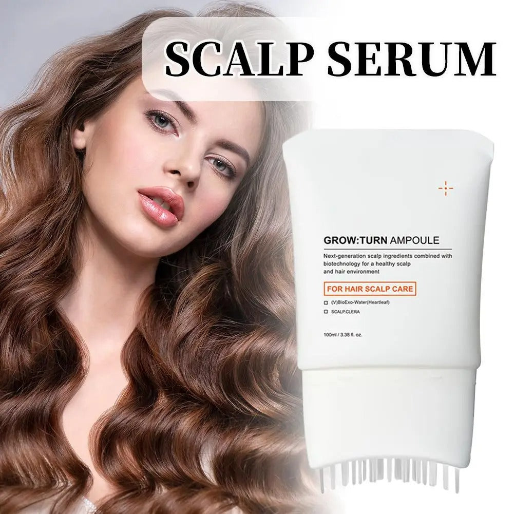 100ml Hair Scalp Repair Grow Serum Korean No.1 Hair Growth Serum Massage Applicator Grow:Turn Ampoule With Brush For Hair Scalp