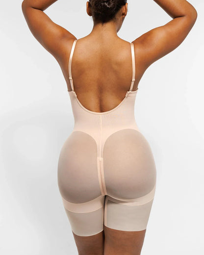 BOOT-YEAH™ MeshSmooth™ Deep Plunge Shaping Bodysuit