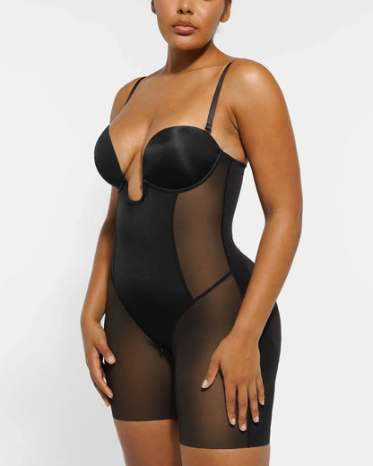 BOOT-YEAH™ MeshSmooth™ Deep Plunge Shaping Bodysuit