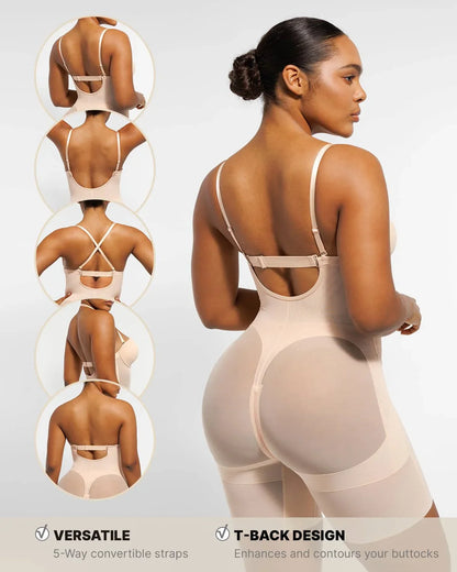BOOT-YEAH™ MeshSmooth™ Deep Plunge Shaping Bodysuit