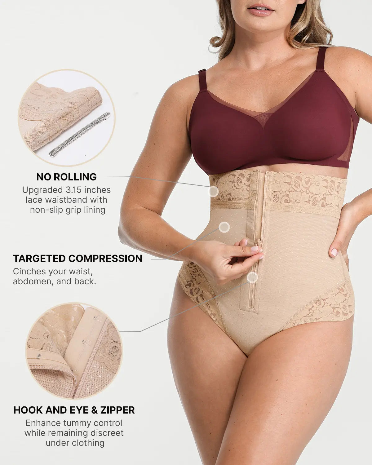 Bare Essentials™ AirSlim® High-Waisted Polka Dot Shaping Thong