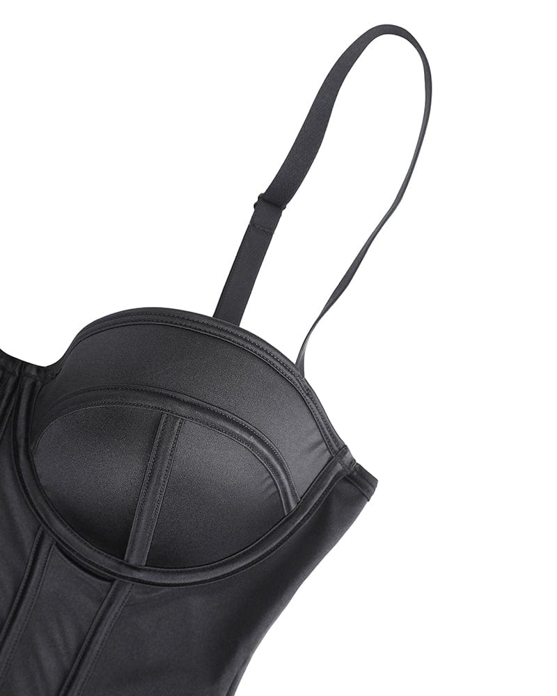 Bare Essentials™ AirSlim® Retro-style Cupped Bra-free Thong Bodysuit
