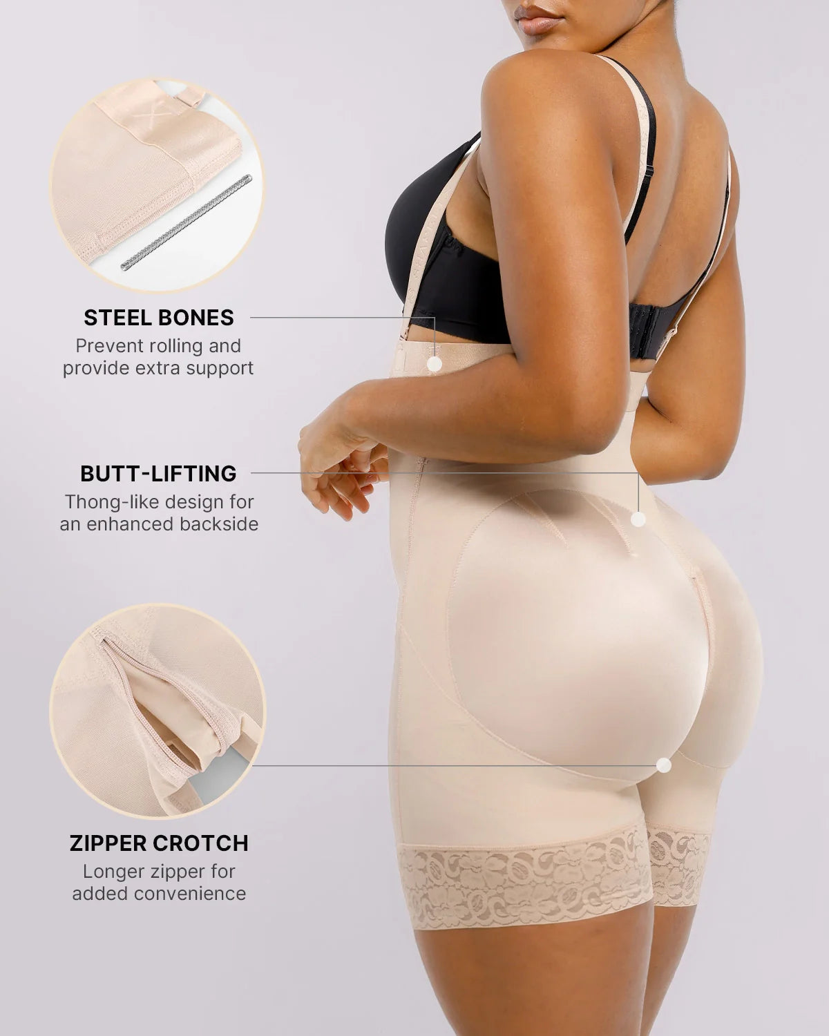 BOOT-YEAH™ AirSlim® Postpartum Side Zipper Support Short