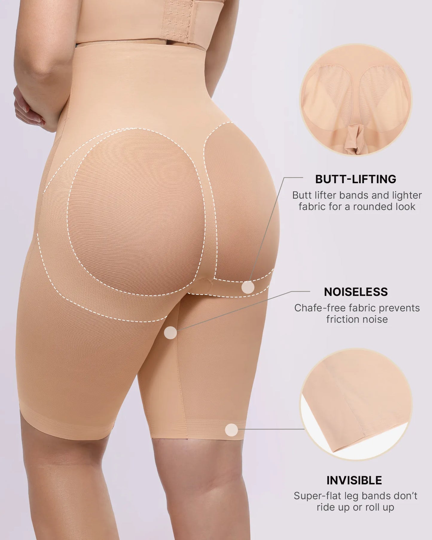 BOOT-YEAH™ MeshSmooth™ Butt-Lifting Above-Knee Short