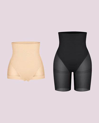 BOOT-YEAH™ MeshSmooth™ High-Waisted  Brief + Mid Thigh Short