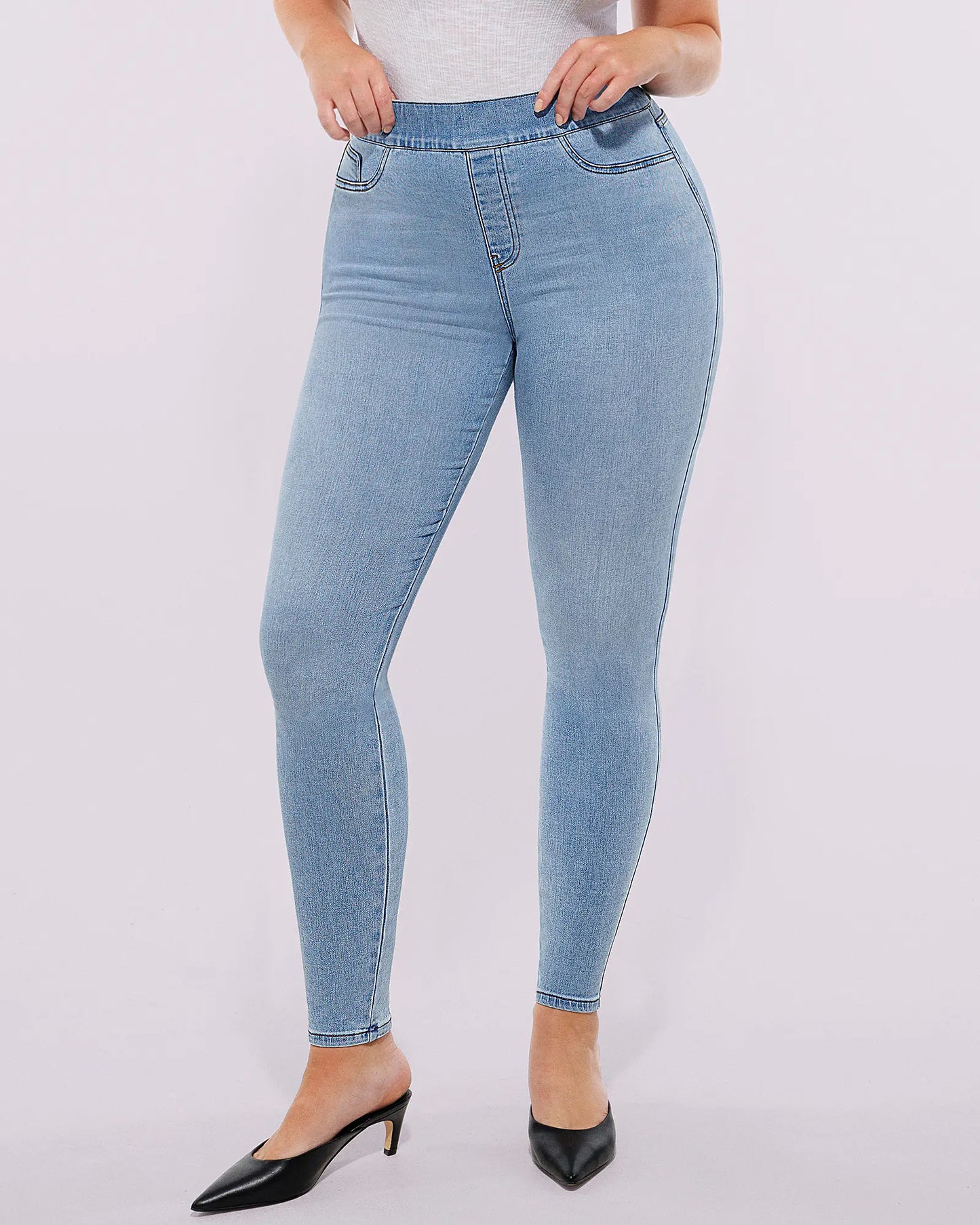 Bare Essentials™ AirSlim® High-Waisted Padded Hip Skinny Jeans