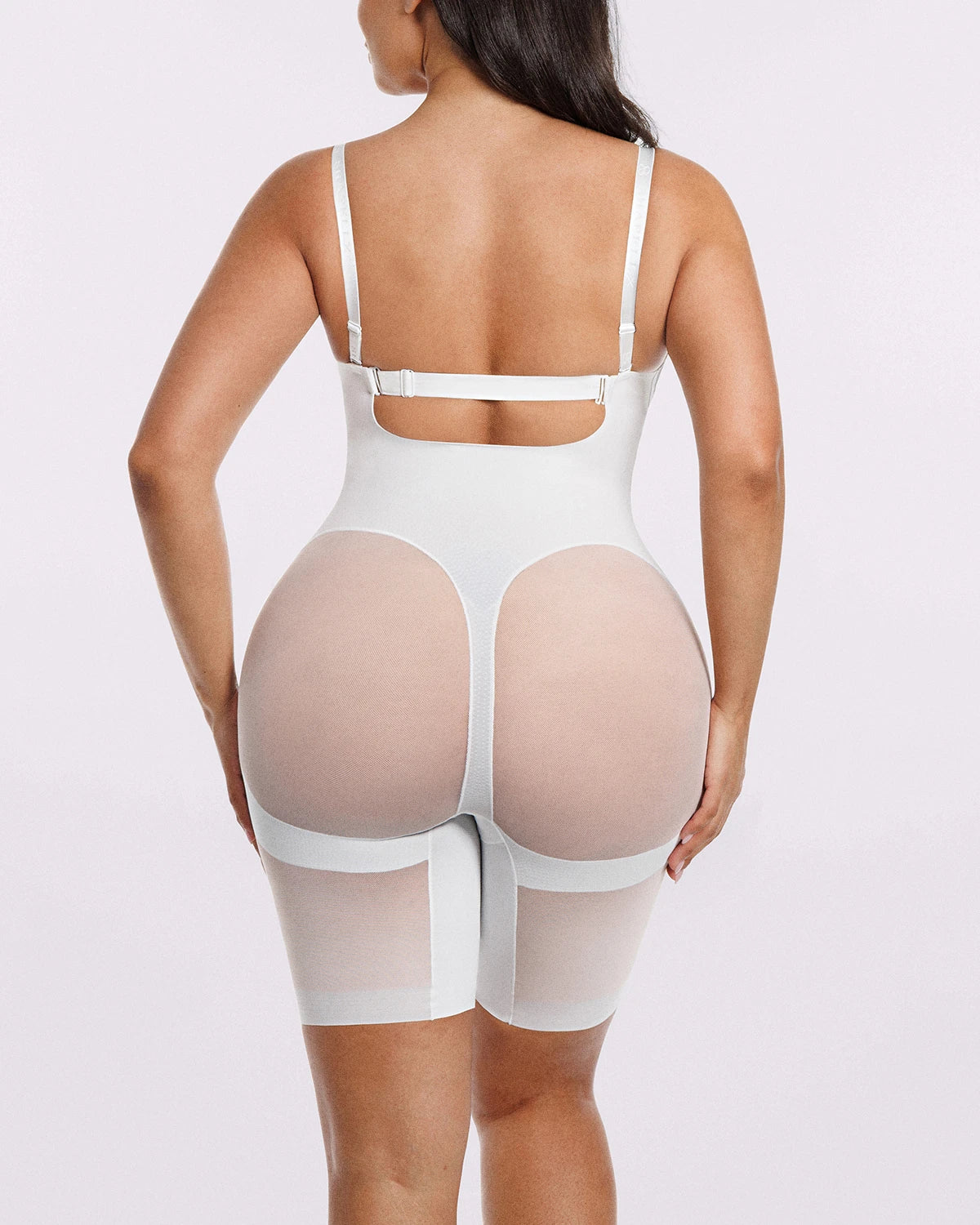 Bare Essentials™ MeshSmooth™ Low Back Mid Thigh Bodysuit
