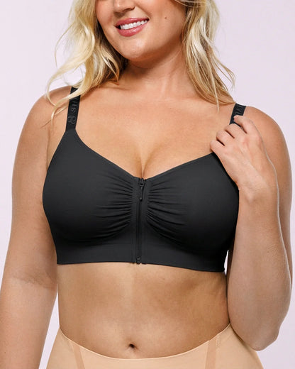 Bare Essentials™ Skin Flow Front-Zipper Wireless Bra