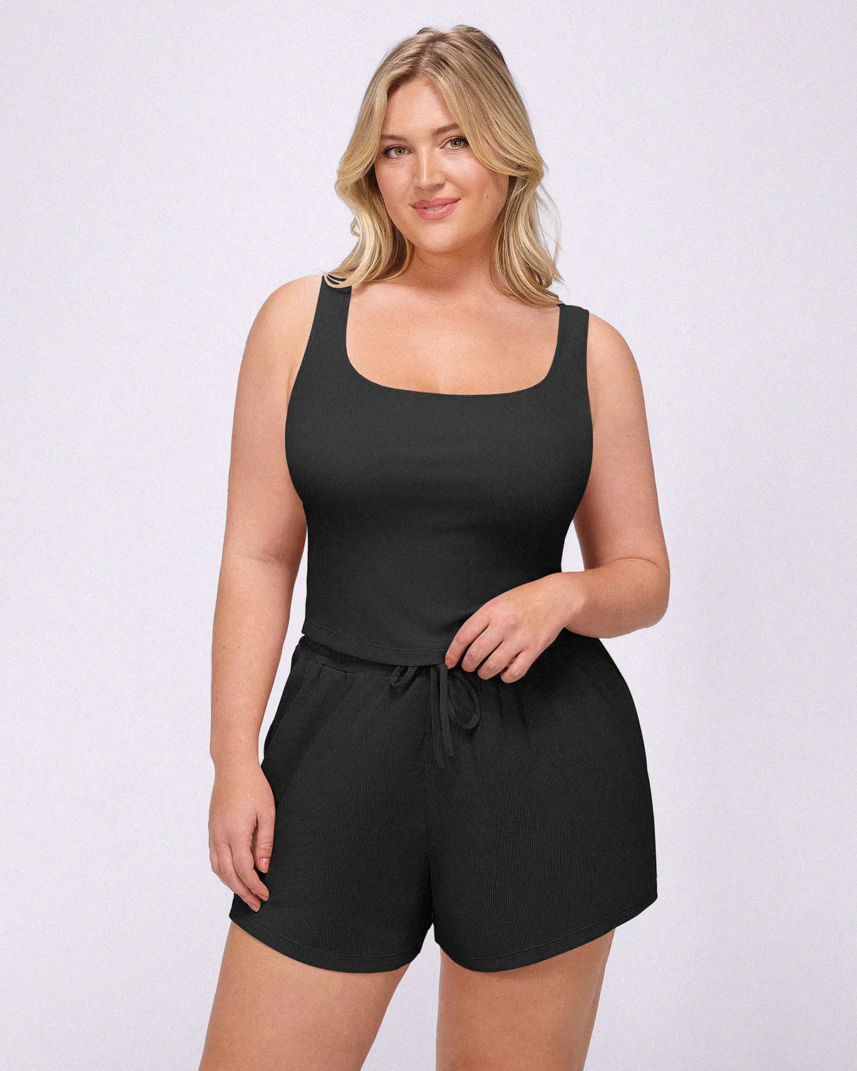 Bare Essentials™ Soft Modal Rib Shorts Set