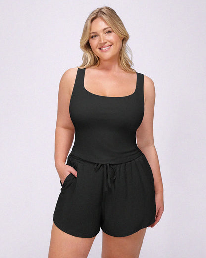 Bare Essentials™ Soft Modal Rib Shorts Set
