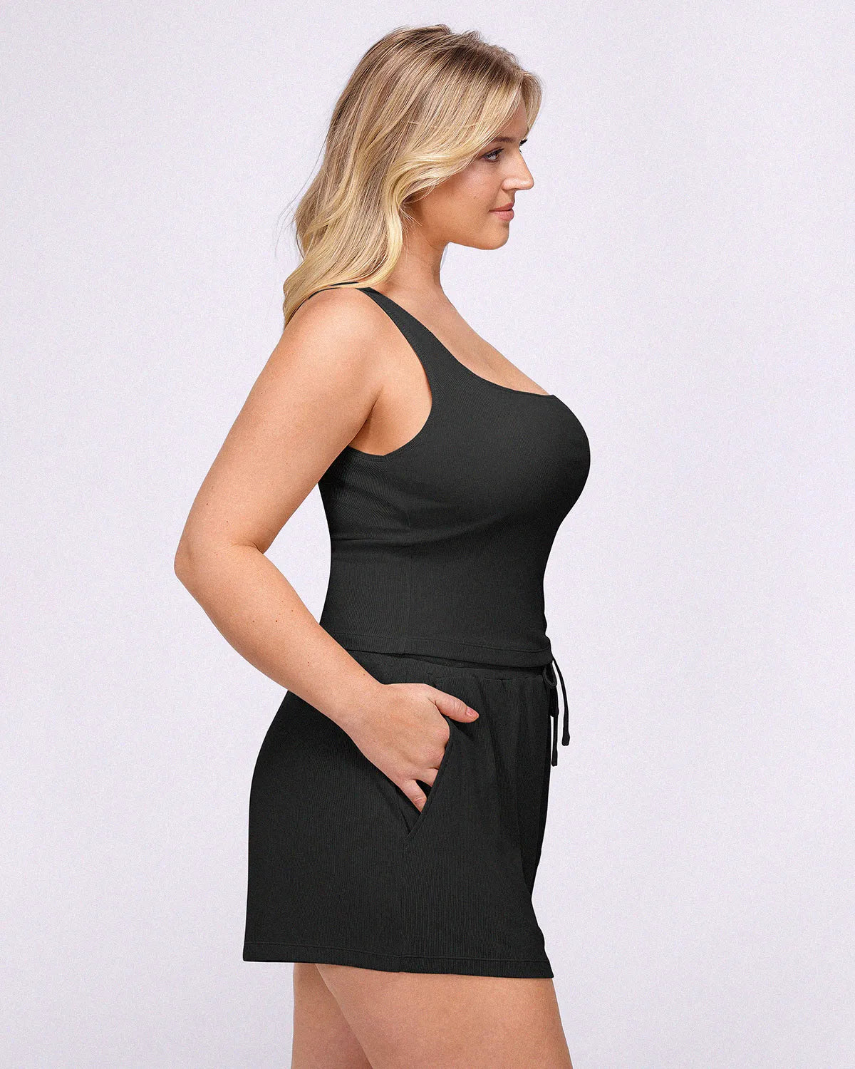 Bare Essentials™ Soft Modal Rib Shorts Set