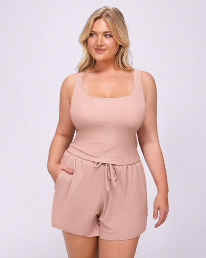 Bare Essentials™ Soft Modal Rib Shorts Set