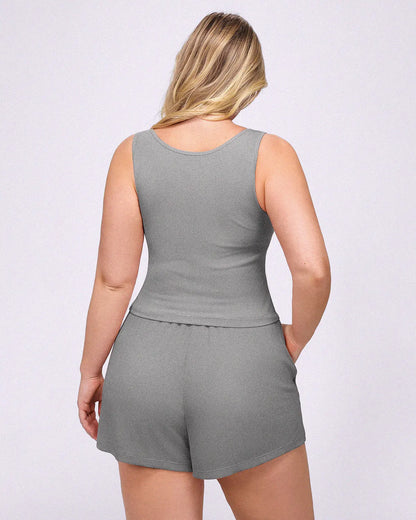 Bare Essentials™ Soft Modal Rib Shorts Set