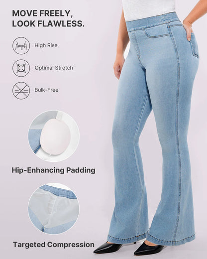 Bare Essentials™ AirSlim® High-Waisted Padded Hip Flare Jeans