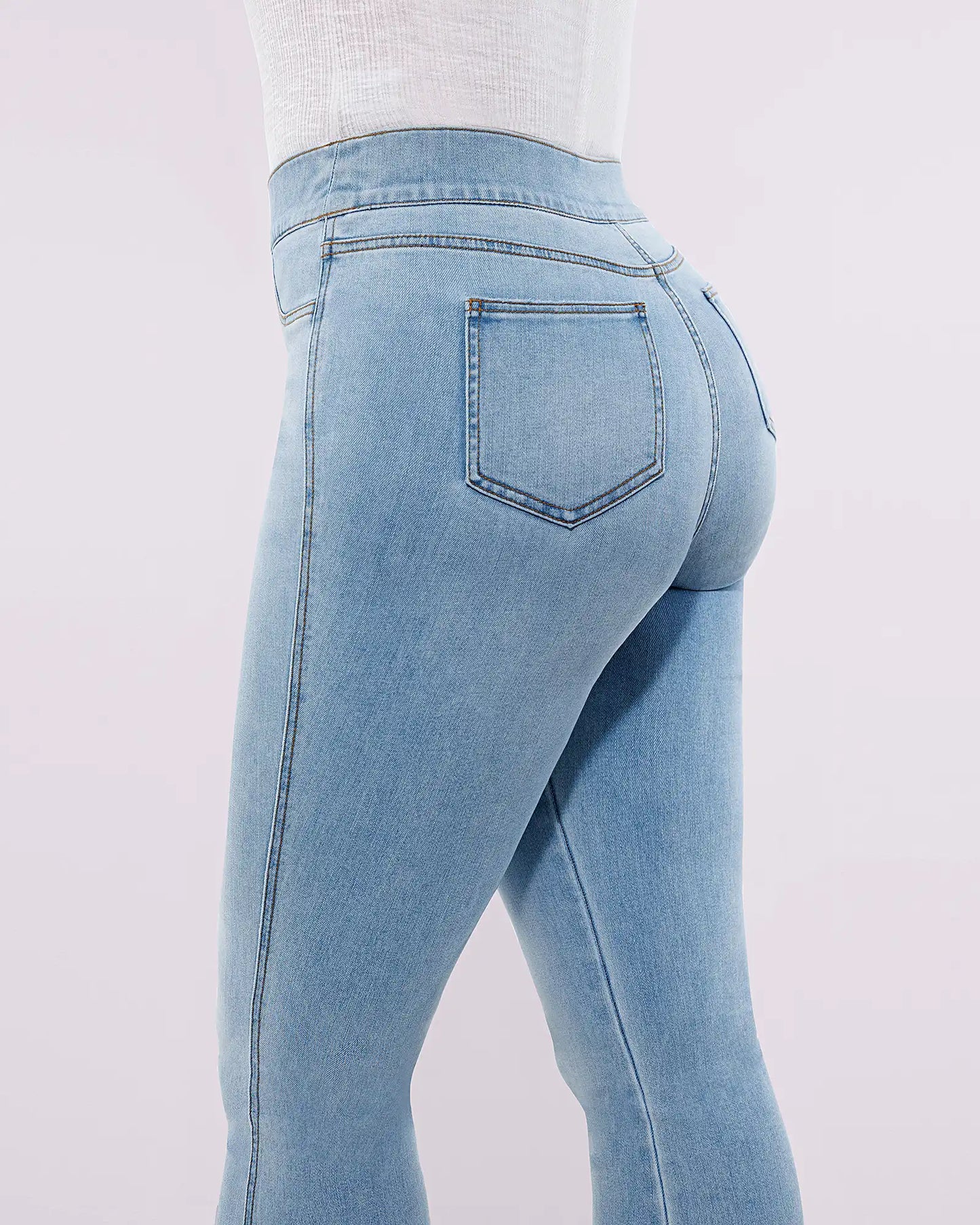 Bare Essentials™ AirSlim® High-Waisted Padded Hip Flare Jeans