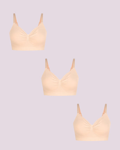Bare Essentials™ Skin Flow Smooth Unlined Wireless Bra Triple Bundle