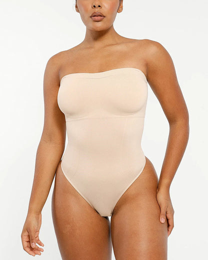 Bare Essentials™ Skin Flow Strapless Sculpt Thong Bodysuit