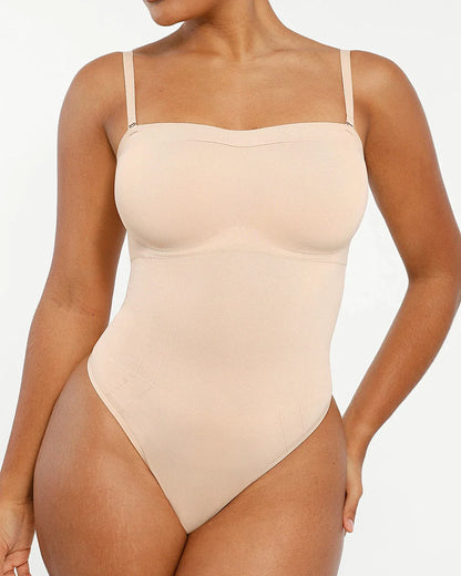 Bare Essentials™ Skin Flow Strapless Sculpt Thong Bodysuit