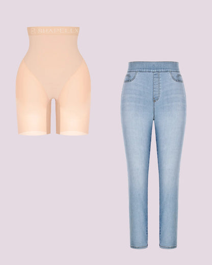 Butt Padded Short + Hip Padded Skinny Jeans