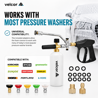 2-in-1 Foam Cannon & Pressure Washer Gun