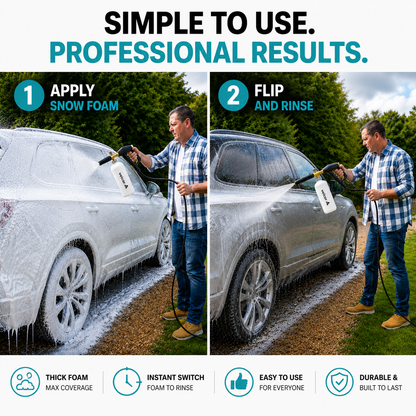 2-in-1 Foam Cannon & Pressure Washer Gun