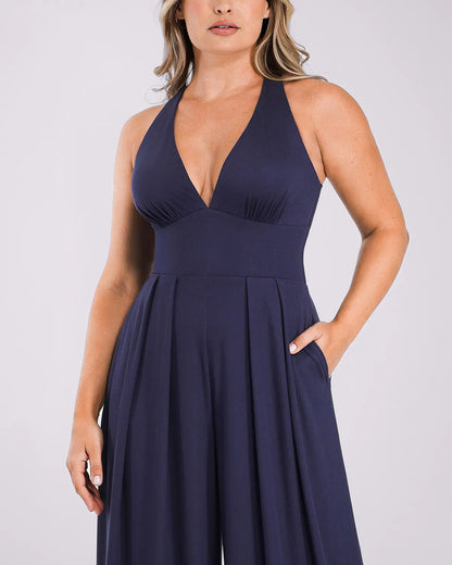 Bare Essentials™ AirSlim® Deep Plunge Built-In Shaping Jumpsuit
