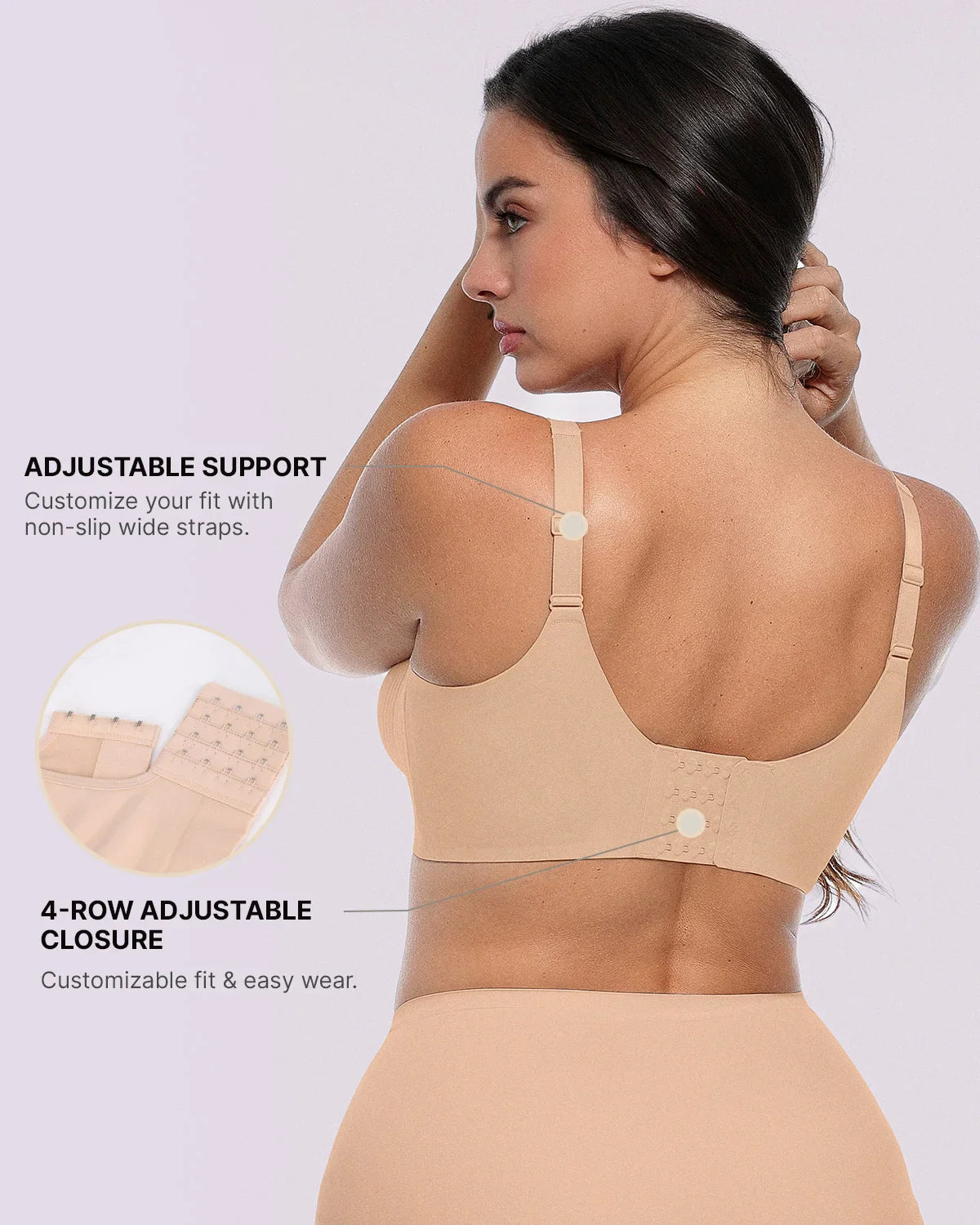 Curve Code™ LYCRA®FitSense™ Wireless V-Neck Bra