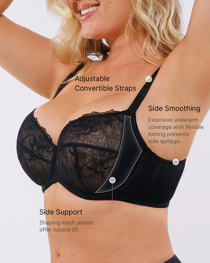 Lace Glamour™ AirSlim® Unlined Lace Underwired Bra