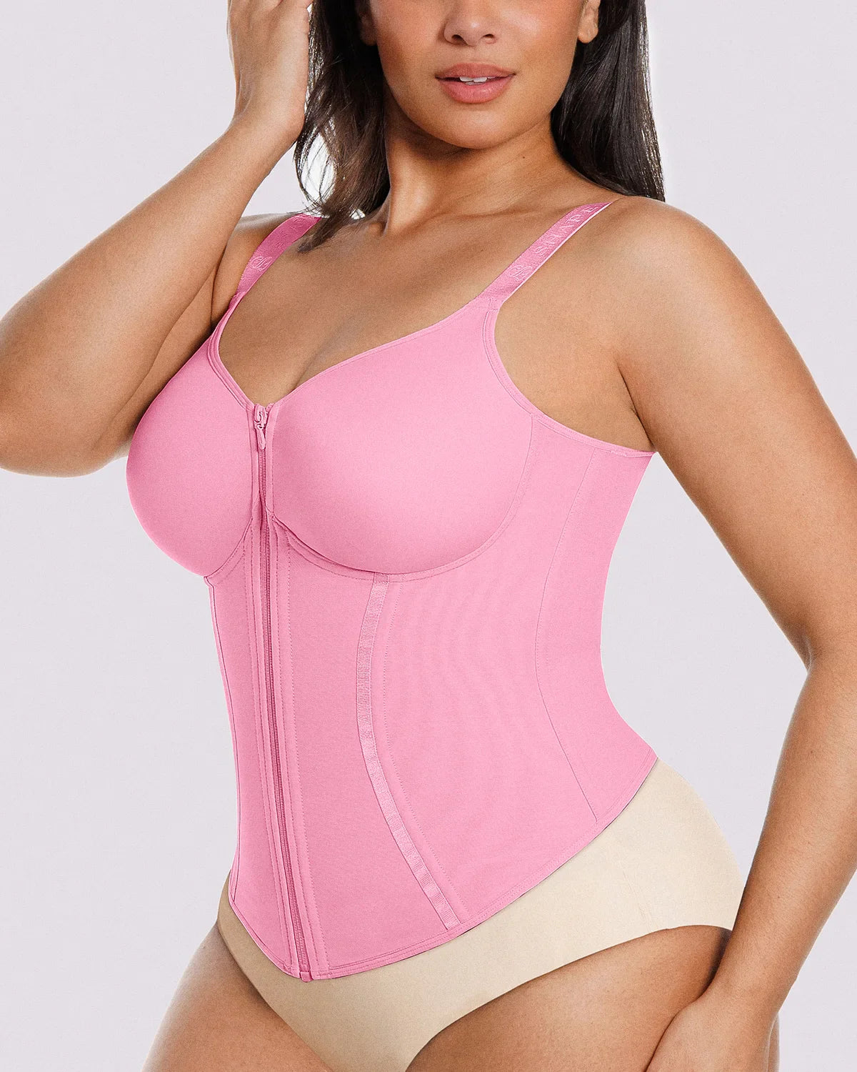 Tummy Control Corset Top + Hip Padded Flare Jeans