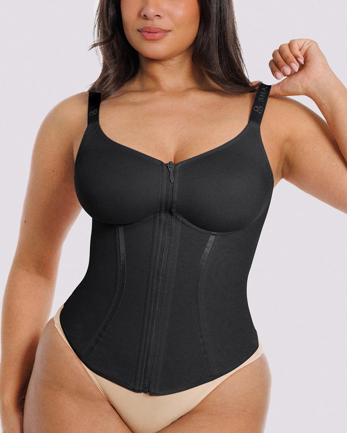 Tummy Control Corset Top + Hip Padded Flare Jeans