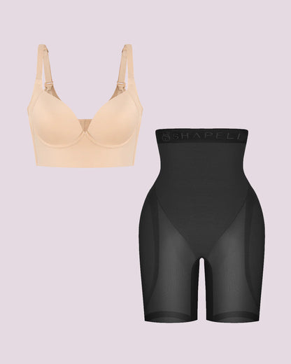 Push-Up Bra + Hip Enhancer Padded Short Bundle