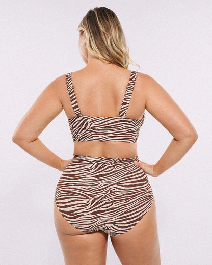 Smart Sculpt™ Ruched V-Neck Bikini Top & High-Waisted Bottom Set