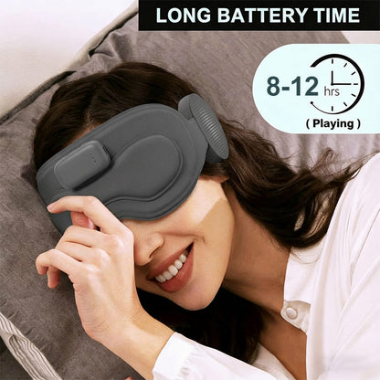 Smart Sleep Mask Headphones with AI Sleep Monitoring & App Control – Bluetooth Eye Mask with White Noise, Meditation Sounds, 3D Breathable Design for Travel, Home, Office & Naps