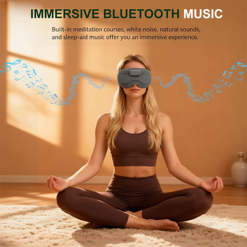 Smart Sleep Mask Headphones with AI Sleep Monitoring & App Control – Bluetooth Eye Mask with White Noise, Meditation Sounds, 3D Breathable Design for Travel, Home, Office & Naps