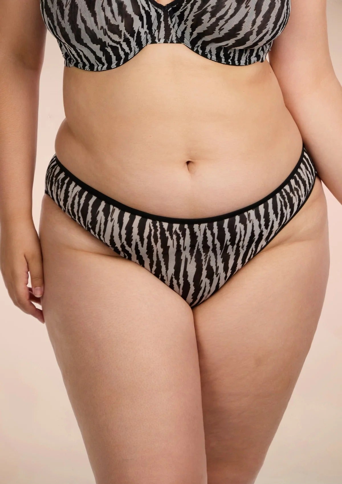 Zebra Wild Unlined Underwire Mesh Bra