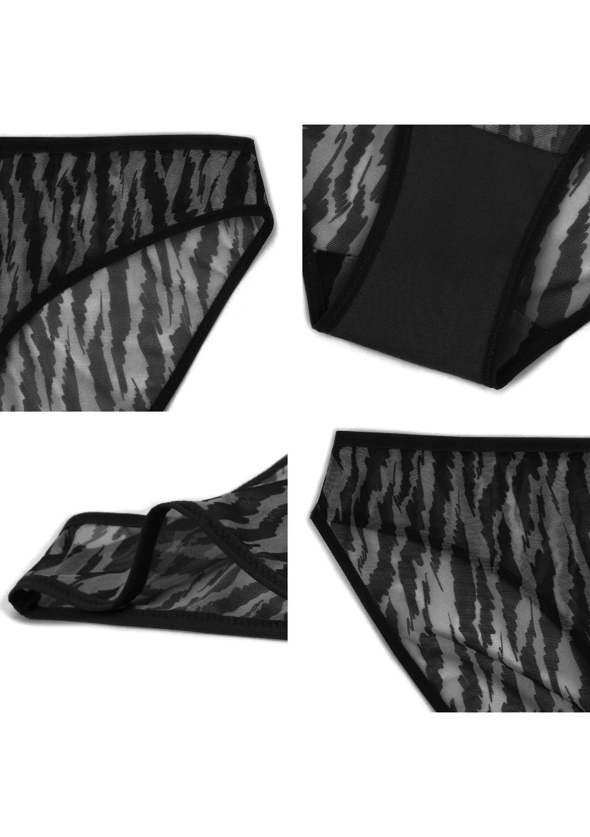 Zebra Wild Unlined Underwire Mesh Bra